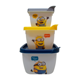 CONJUNTO 3 POTES CONECT DECORADOS DISNEY  AMARELO