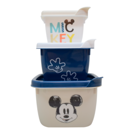 CONJUNTO 3 POTES CONECT DECORADOS DISNEY  AZUL CONJUNTO 3 POTES CONECT DECORADOS DISNEY  AZUL