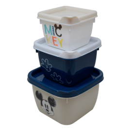 CONJUNTO 3 POTES CONECT DECORADOS DISNEY  AZUL CONJUNTO 3 POTES CONECT DECORADOS DISNEY  AZUL