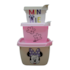 CONJUNTO 3 POTES CONECT DECORADOS DISNEY MINNIE