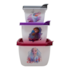 CONJUNTO 3 POTES CONECT DECORADOS DISNEY FROZEN