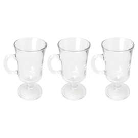 CONJUNTO COM 3 CANECAS DE VIDRO PARA CAPPUCCINO 240ML CONJUNTO COM 3 CANECAS DE VIDRO PARA CAPPUCCINO 240ML