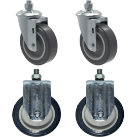 CONJUNTO DE RODIZIOS DE 4'' COM PARAFUSO CENTRAL
