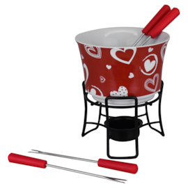 CONJUNTO FONDUE 6 PEÇAS BRINOX VERMELHO CORAÇÃO 1256/104 CONJUNTO FONDUE 6 PEÇAS BRINOX VERMELHO CORAÇÃO 1256/104