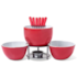 CONJUNTO FONDUE CERAMICA VERMELHO 10 PEÇAS BRINOX 1256/103