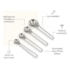 CONJUNTO MEDIDO INOX  COLHER 4PCS TOP PRATIC