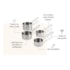 CONJUNTO MEDIDPR INOX  XÍCARA 4PCS TOP PRATIC