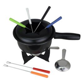 CONJUNTO PARA FONDUE 10 PEÇAS BRINOX PRETO 1214/116