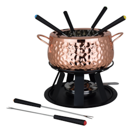 CONJUNTO PARA FONDUE 11 PEÇAS INOX ACABAMENTO COBRE BRINOX 1256/100 CONJUNTO PARA FONDUE 11 PEÇAS INOX ACABAMENTO COBRE BRINOX 1256/100