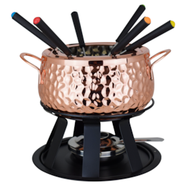 CONJUNTO PARA FONDUE 11 PEÇAS INOX ACABAMENTO COBRE BRINOX 1256/100 CONJUNTO PARA FONDUE 11 PEÇAS INOX ACABAMENTO COBRE BRINOX 1256/100