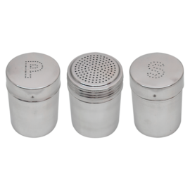 CONJUNTO PARA TEMPEROS COMDIMENTOS EM INOX 3 PEÇAS CONJUNTO PARA TEMPEROS COMDIMENTOS EM INOX 3 PEÇAS
