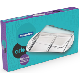 CONJUNTO PORTA FRIOS INOX E ACRILICO 2 PEÇAS CICLO CONJUNTO PORTA FRIOS INOX E ACRILICO 2 PEÇAS CICLO