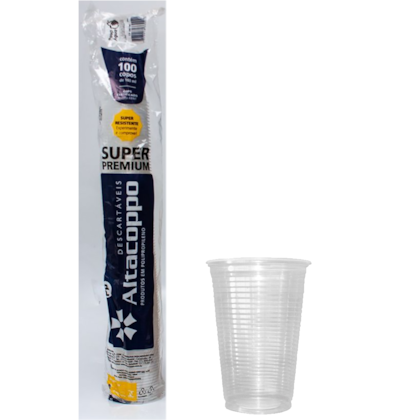 COPO 180ML TRANSPARENTE SUPER PREMIUM 100 PEÇAS