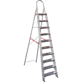 ESCADA ALUMINIO COM 10 DEGRAUS DUPLOS REFORÇADA ESCADA ALUMINIO COM 10 DEGRAUS DUPLOS REFORÇADA