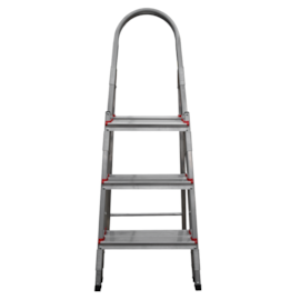 ESCADA ALUMINIO COM 3 DEGRAUS DUPLOS REFORÇADA ESCADA ALUMINIO COM 3 DEGRAUS DUPLOS REFORÇADA