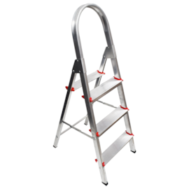 ESCADA ALUMINIO COM 3 DEGRAUS PARA 120KG ESCADA ALUMINIO COM 3 DEGRAUS PARA 120KG