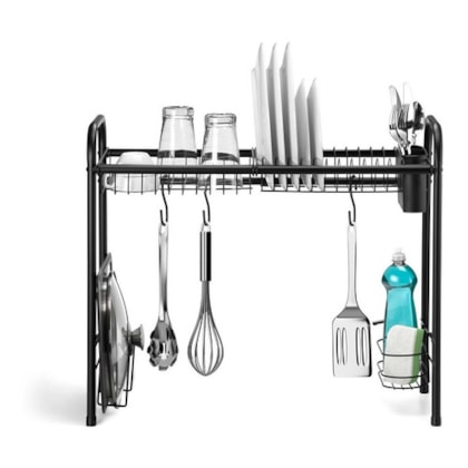 ESCORREDOR DE LOUÇA ORGANIZADOR DE PIA BLACK