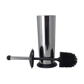 ESCOVA SANITARIA LUXO COM SUPORTE INOX E ESCOVA PRETA ESCOVA SANITARIA LUXO COM SUPORTE INOX E ESCOVA PRETA