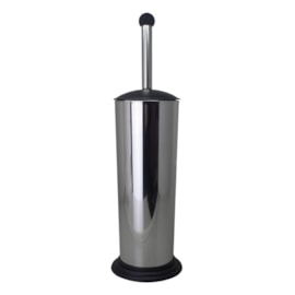 ESCOVA SANITARIA LUXO COM SUPORTE INOX E ESCOVA PRETA ESCOVA SANITARIA LUXO COM SUPORTE INOX E ESCOVA PRETA