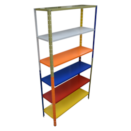 ESTANTE EM AÇO COM 6 PRATELEIRAS COLORIDA DUPLA FLEX ESTANTE EM AÇO COM 6 PRATELEIRAS COLORIDA DUPLA FLEX