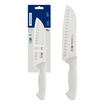 FACA SANTOKU INOX 7 PREMIUM BRA - LAMINA DE ACO INOX E CABO DE POLIPROPILENO