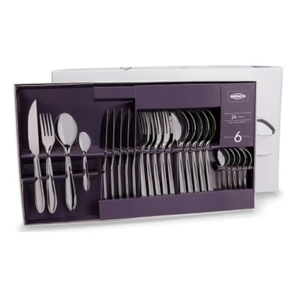 FAQUEIRO LYON 24 PEÇAS INOX  BRINOX