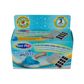 FILTRO COM CARVÃO ATIVADO PARA FONTE PETS 3 PEÇAS FILTRO COM CARVÃO ATIVADO PARA FONTE PETS 3 PEÇAS