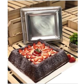 FORMA ALUMINIO BOLO DECORADO BALLERINE QUADRADA 25 X ALT: 8 CM FORMA ALUMINIO BOLO DECORADO BALLERINE QUADRADA 25 X ALT: 8 CM