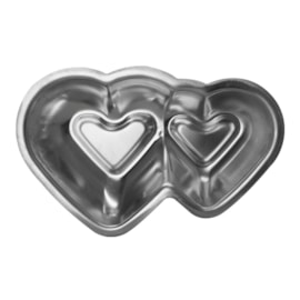 FORMA ALUMINIO BOLO DECORADO CORAÇÃO ALMA GEMEA 26 X 16 X 5 CM FORMA ALUMINIO BOLO DECORADO CORAÇÃO ALMA GEMEA 26 X 16 X 5 CM