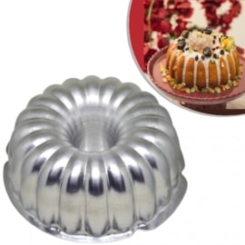 FORMA ALUMINIO BOLO DECORADO SUIÇA DIA: 22 X ALT: 9 CM FORMA ALUMINIO BOLO DECORADO SUIÇA DIA: 22 X ALT: 9 CM