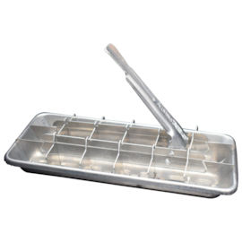 FORMA PARA GELO PRÁTICA EM ALUMINIO COM ALAVANCA FORMA PARA GELO PRÁTICA EM ALUMINIO COM ALAVANCA