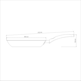FRIGIDEIRA 24CM 1,4L ALUMINIO ANTIADERENTE TURIM CORES
