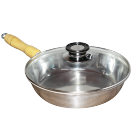 FRIGIDEIRA ALUMINIO FUNDIDO 1,5 LITROS 24 CM Ø COM TAMPA DE VIDRO FRIGIDEIRA ALUMINIO FUNDIDO 1,5 LITROS 24 CM Ø COM TAMPA DE VIDRO