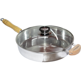 FRIGIDEIRA ALUMINIO FUNDIDO 2 LITROS 28 CM Ø COM TAMPA DE VIDRO FRIGIDEIRA ALUMINIO FUNDIDO 2 LITROS 28 CM Ø COM TAMPA DE VIDRO