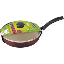 FRIGIDEIRA RETA 22CM 1,7L COM TAMPA ALUMINIO ANTIADERENTE FRIGIDEIRA RETA 22CM 1,7L COM TAMPA ALUMINIO ANTIADERENTE