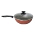 FRIGIDEIRA WOK 4,1 LITROS 28 CM COM TAMPA DE VIDRO TERRACOTA 