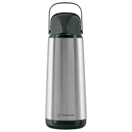 GARRAFA TÉRMICA 1.8 LITRO PRESSÃO LUMINA INOX E PRETO