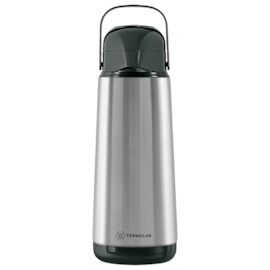 GARRAFA TÉRMICA 1 LITRO PRESSÃO LUMINA INOX E PRETO GARRAFA TÉRMICA 1 LITRO PRESSÃO LUMINA INOX E PRETO