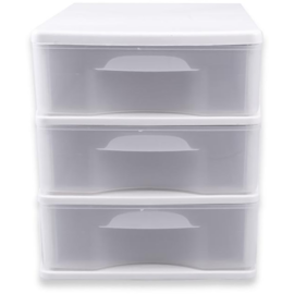 GAVETEIRO DE MESA 3 GAVETAS TRANSPARENTES GAVETEIRO DE MESA 3 GAVETAS TRANSPARENTES