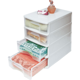 GAVETEIRO DE MESA 4 GAVETAS TRANSPARENTES GAVETEIRO DE MESA 4 GAVETAS TRANSPARENTES