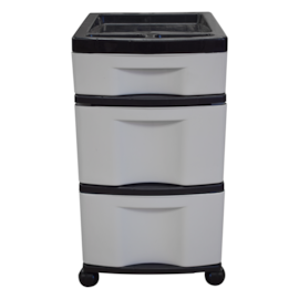 GAVETEIRO PLÁSTICO COM 2 GAVETAS GRANDES E 1 PEQUENA GAVETEIRO PLÁSTICO COM 2 GAVETAS GRANDES E 1 PEQUENA