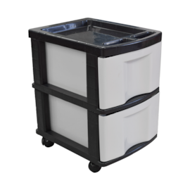 GAVETEIRO PLÁSTICO COM 2 GAVETAS GRANDES E RODAS GAVETEIRO PLÁSTICO COM 2 GAVETAS GRANDES E RODAS