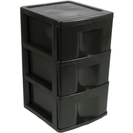 GAVETEIRO PLÁSTICO COM 3 GAVETAS GRANDES 33 x 38 x 56cm GAVETEIRO PLÁSTICO COM 3 GAVETAS GRANDES 33 x 38 x 56cm