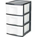 GAVETEIRO PLÁSTICO COM 3 GAVETAS GRANDES BRANCO