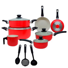 JOGO DE PANELAS DUBAI 10 PEÇAS COM REVESTIMENTO CERÂMICO  JOGO DE PANELAS DUBAI 10 PEÇAS COM REVESTIMENTO CERÂMICO