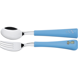 JOGO DE TALHERES INFANTIL 2 PEÇAS MY BEST FRIEND AZUL JOGO DE TALHERES INFANTIL 2 PEÇAS MY BEST FRIEND AZUL