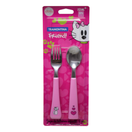 JOGO DE TALHERES INFANTIL 2 PEÇAS MY BEST FRIEND ROSA JOGO DE TALHERES INFANTIL 2 PEÇAS MY BEST FRIEND ROSA