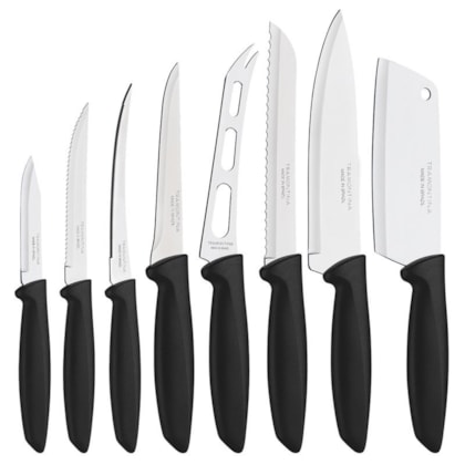 JOGO FACAS INOX 8 PEÇAS PLENUS BRANCO