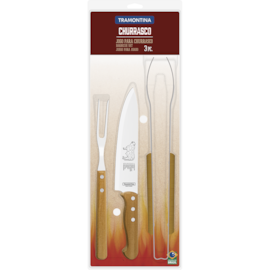 JOGO PARA CHURRASCO 3 PEÇAS CABO DE MADEIRA E AÇO INOX JOGO PARA CHURRASCO 3 PEÇAS CABO DE MADEIRA E AÇO INOX