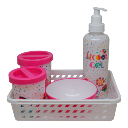 KIT BEBE HIGIENE COM 5 PEÇAS FLORAL MENINA KIT BEBE HIGIENE COM 5 PEÇAS FLORAL MENINA
